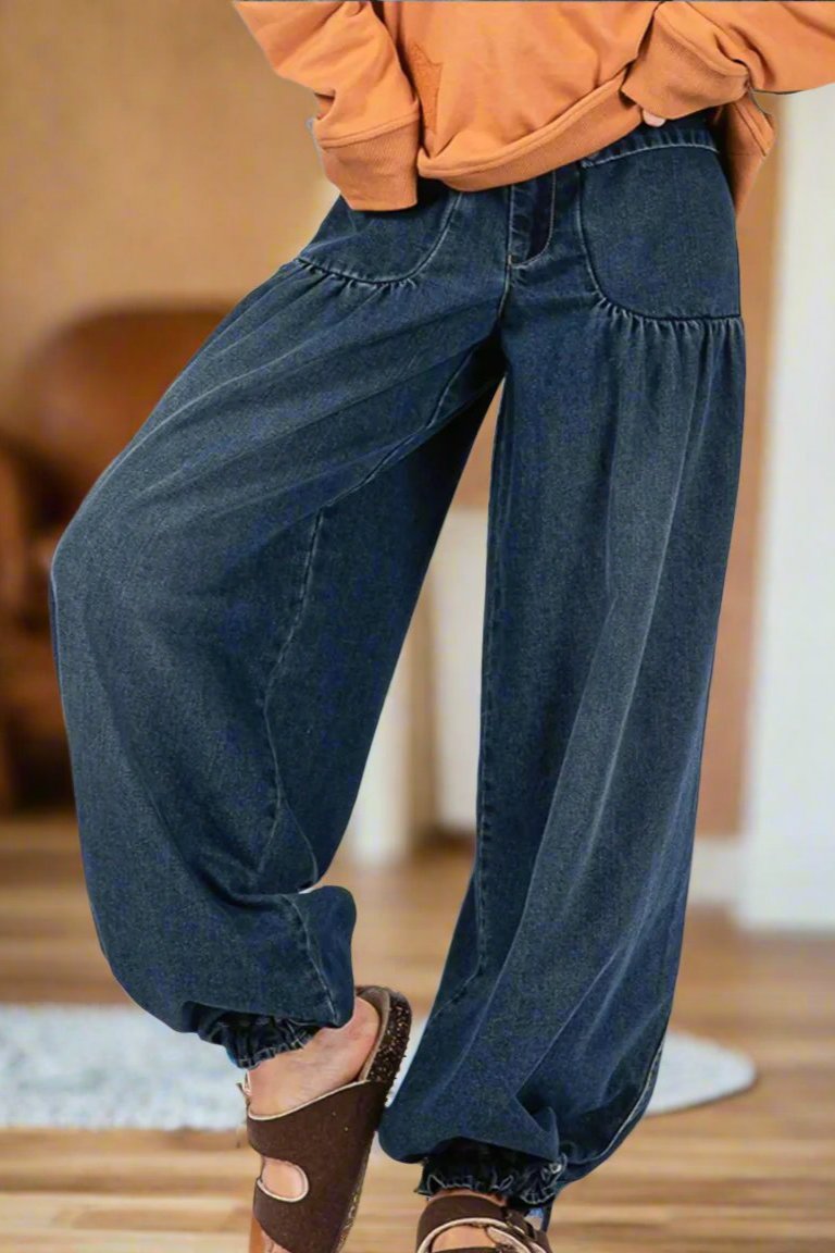 Funky & Fabulous Cargo Jeans in Denim Blue