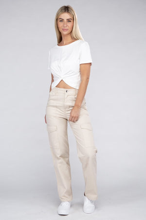 Keeping It Cool & Casual Cargo Pants in Black & Khaki