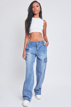 Seams So High-Rise Straight Cargo Jeans