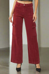 Wine & Dine High Rise Wide Leg Cargo Jeans