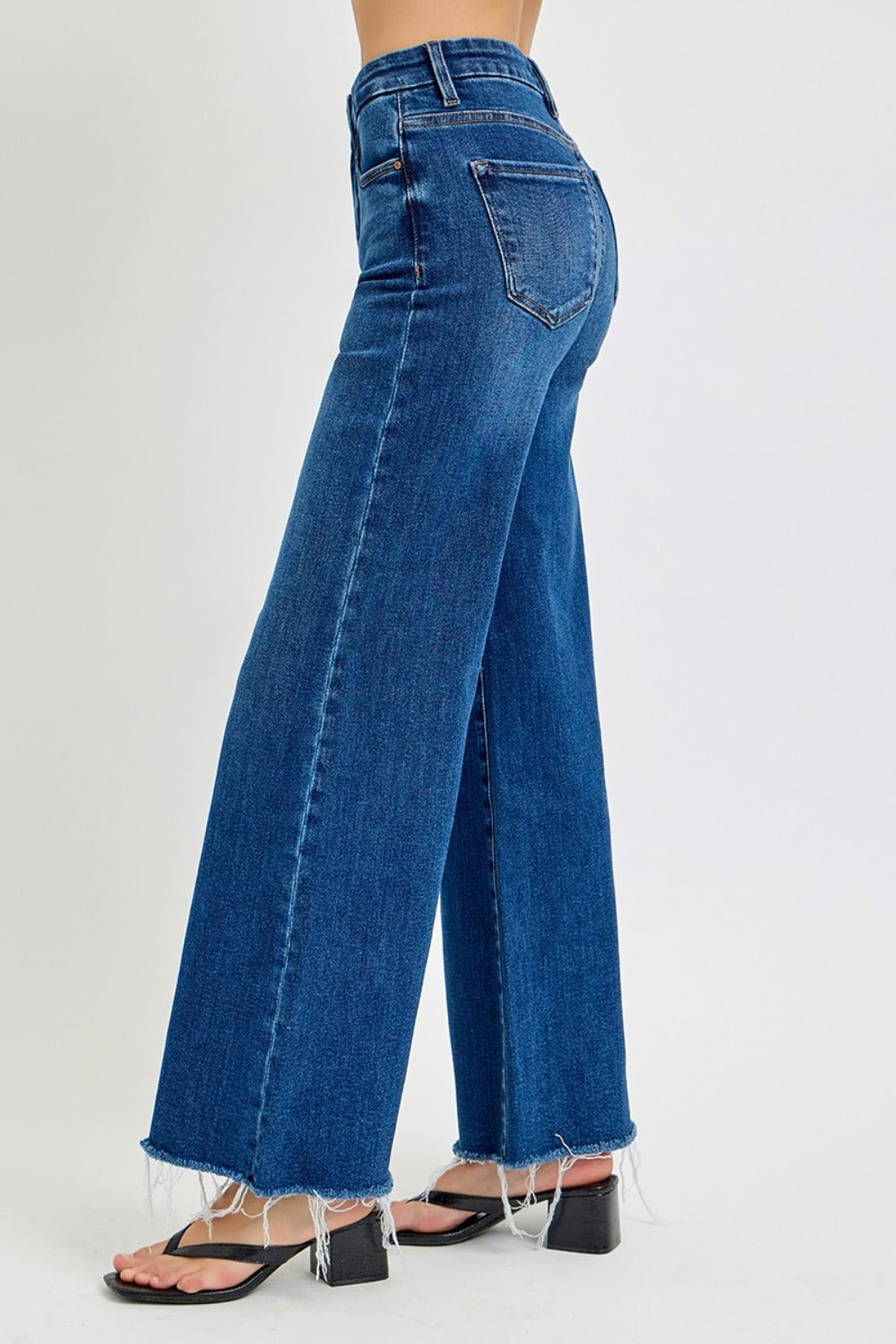 Shape Up Tummy Control Wide Leg Jeans in Dark Wash