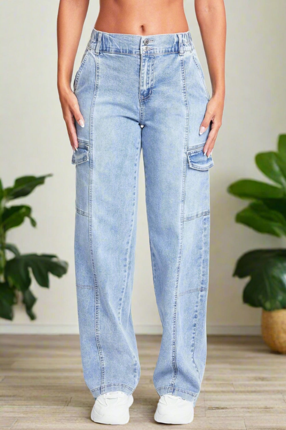 Epic High-Rise Straight Cargo Jeans