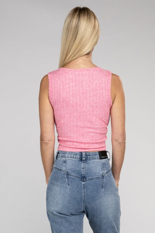 Rae Cropped Ribbed Sleeveless Top in a Variety of Colors