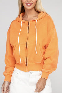 Cozy Acid Wash Fleece Drawstring Hoodie in a Variety of Colors