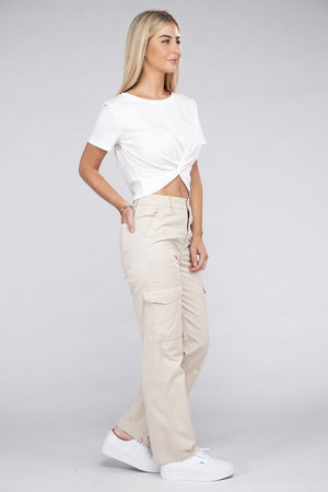 Keeping It Cool & Casual Cargo Pants in Black & Khaki