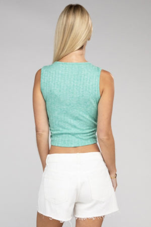 Rae Cropped Ribbed Sleeveless Top in a Variety of Colors