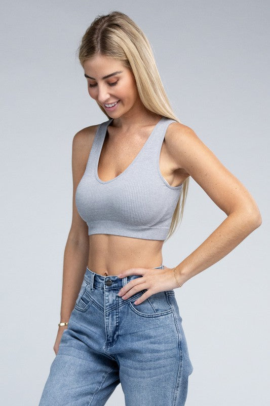 Essential Ribbed Cropped Tank Top in Assorted Colors