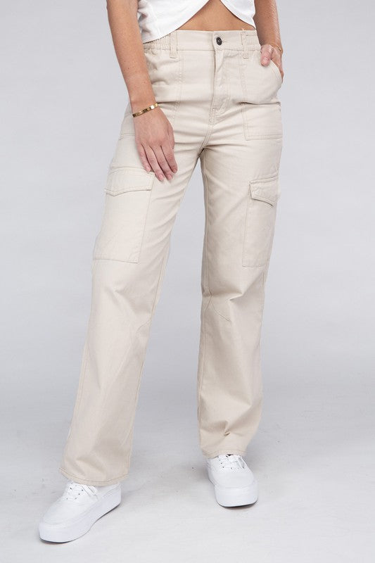 Keeping It Cool & Casual Cargo Pants in Black & Khaki