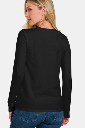 In the Crew Long Sleeve T-Shirt  in Black