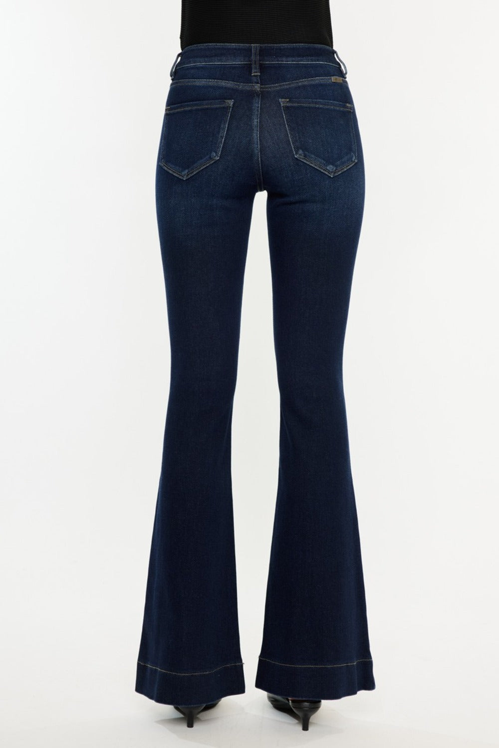 Hey Slim Flare High Rise Jeans in Dark Wash