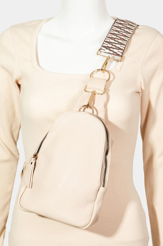 Sling It On Faux Leather Sling Bag in Black, Ivory, & Khaki