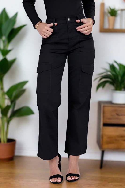 Keeping It Cool & Casual Cargo Pants in Black & Khaki