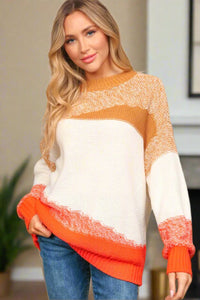 Multi-Tone Color Block Sweater