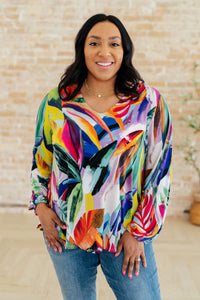 So Vibrant Tropical Blouse