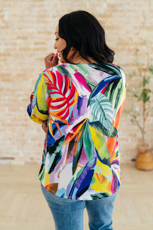 So Vibrant Tropical Blouse