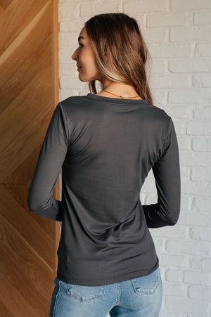 Smooth Touch Long Sleeve Tee in Ash Grey