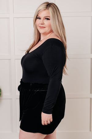 Simply Seamless Reversible Top in Black