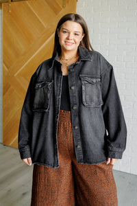 Rustic Charm Washed Denim Shacket