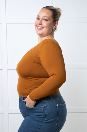 Simply Seamless Reversible Top in Caramel