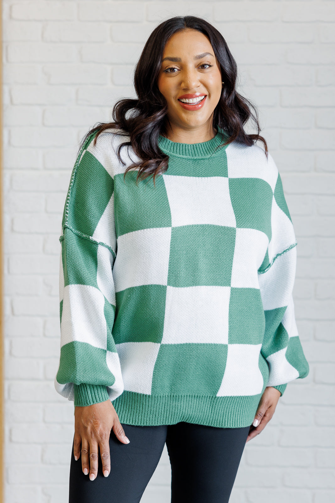 Checkmate Sweater in Green