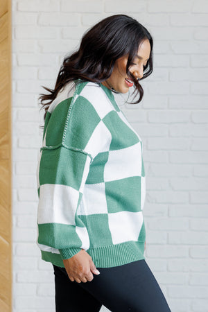 Checkmate Sweater in Green