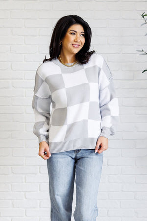 Checkmate Sweater in Grey