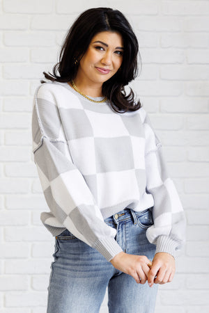 Checkmate Sweater in Grey