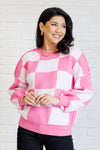 Checkmate Sweater in Pink