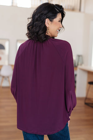 Finishing Touch Mock Neck Blouse