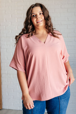 Relaxed Sophistication V-Neck Blouse