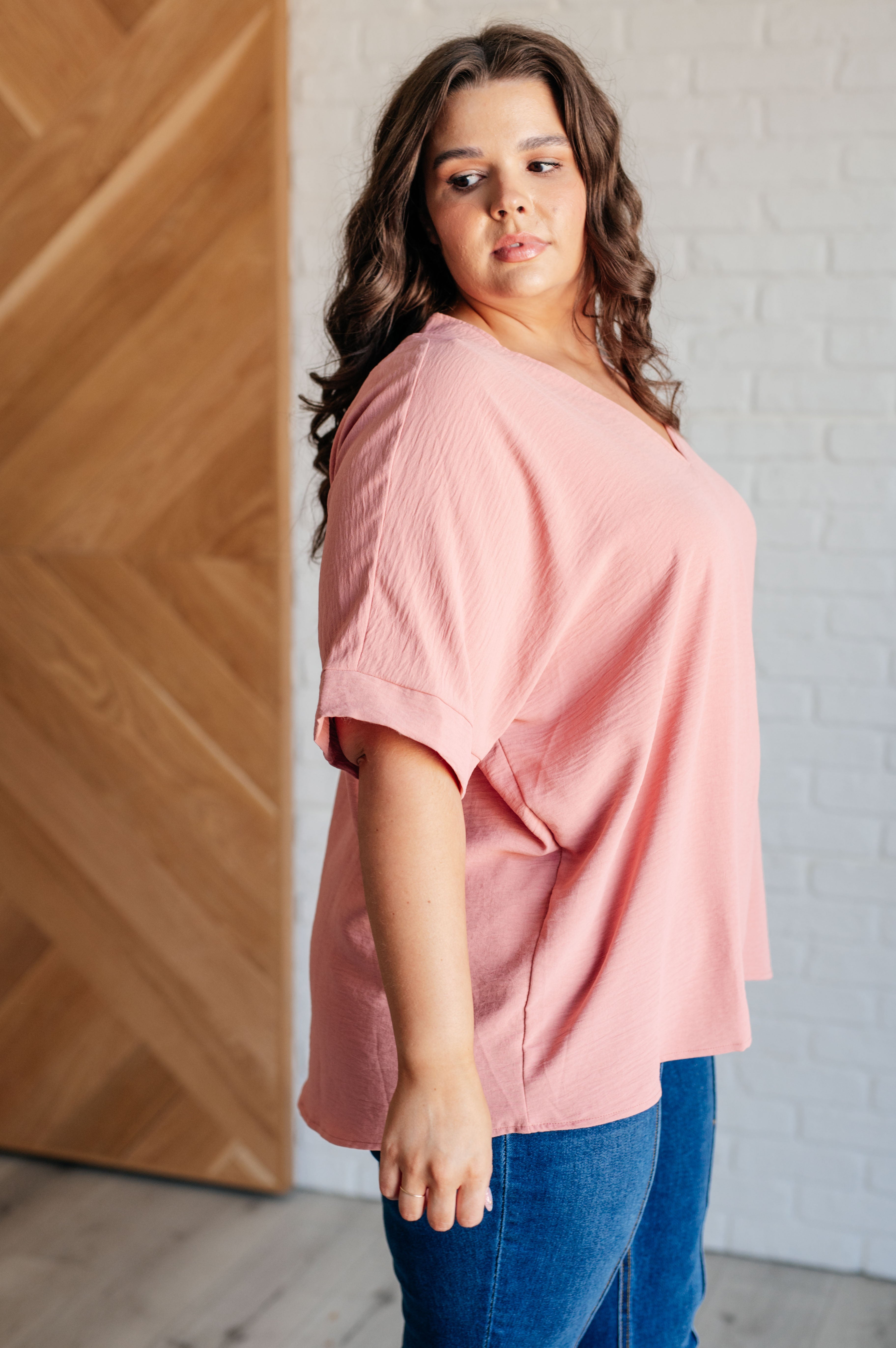 Relaxed Sophistication V-Neck Blouse