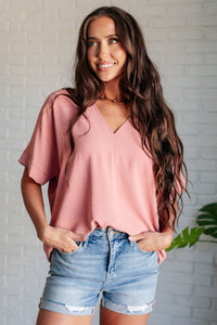 Relaxed Sophistication V-Neck Blouse