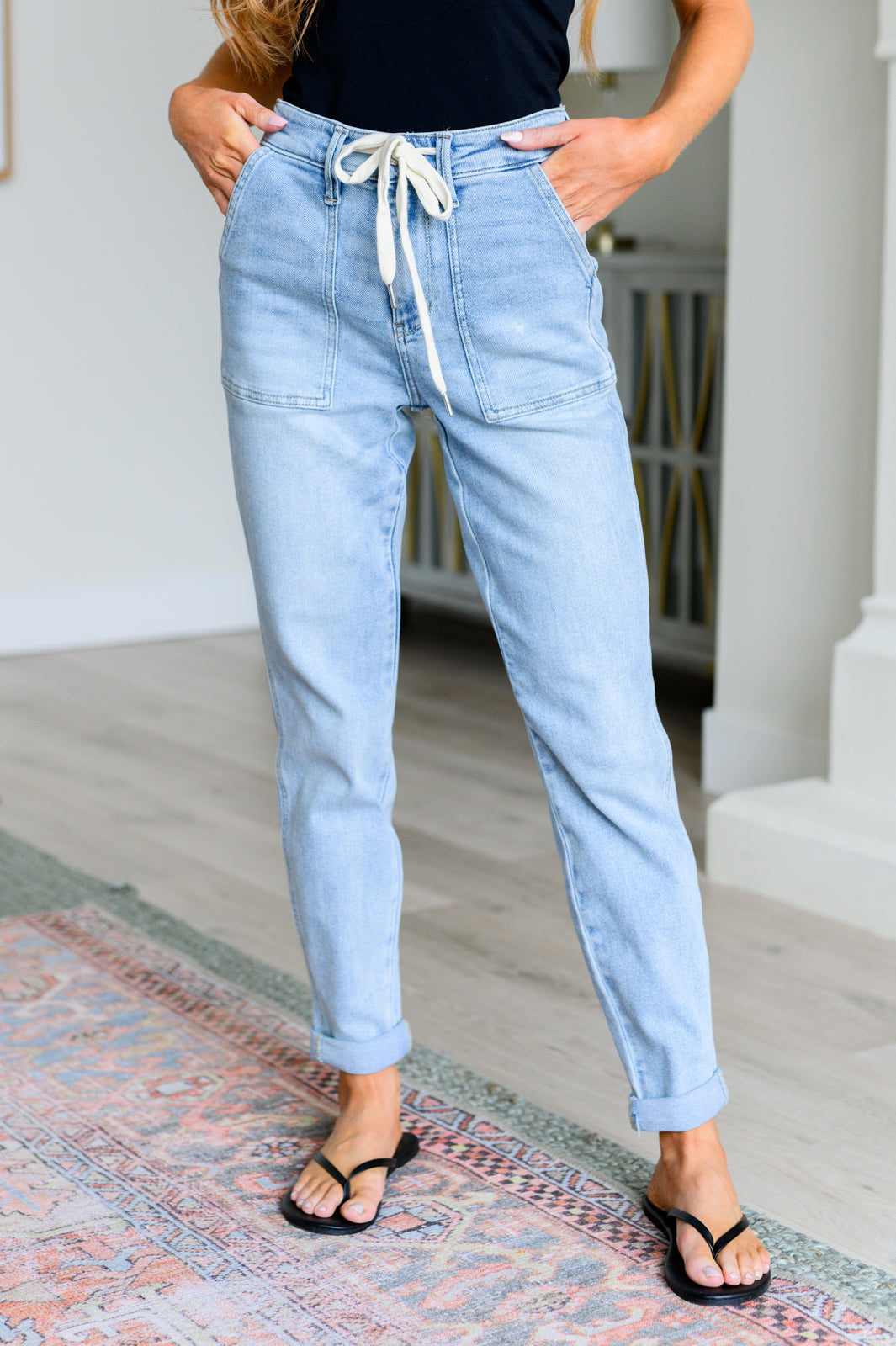 Kinsley Vintage Wash Denim Joggers