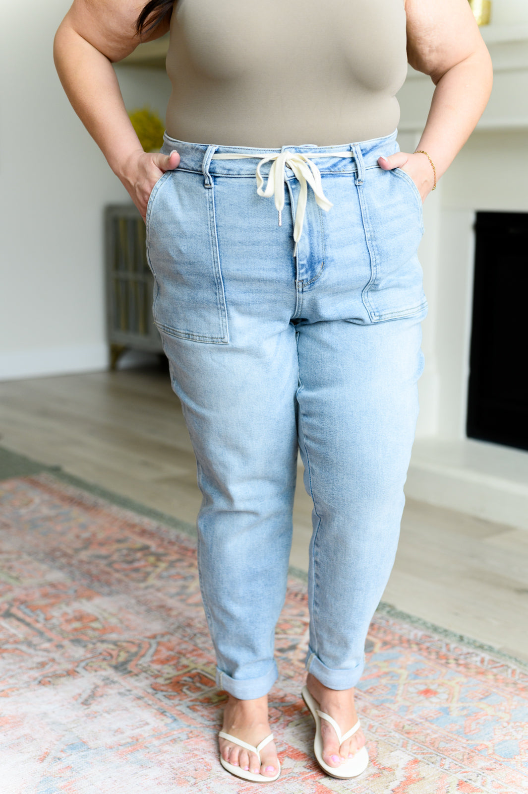 Kinsley Vintage Wash Denim Joggers