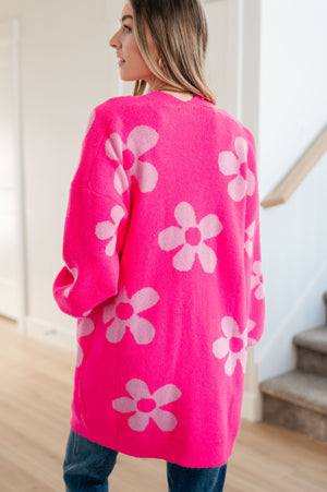 Fresh as a Daisy Cardigan in Pink