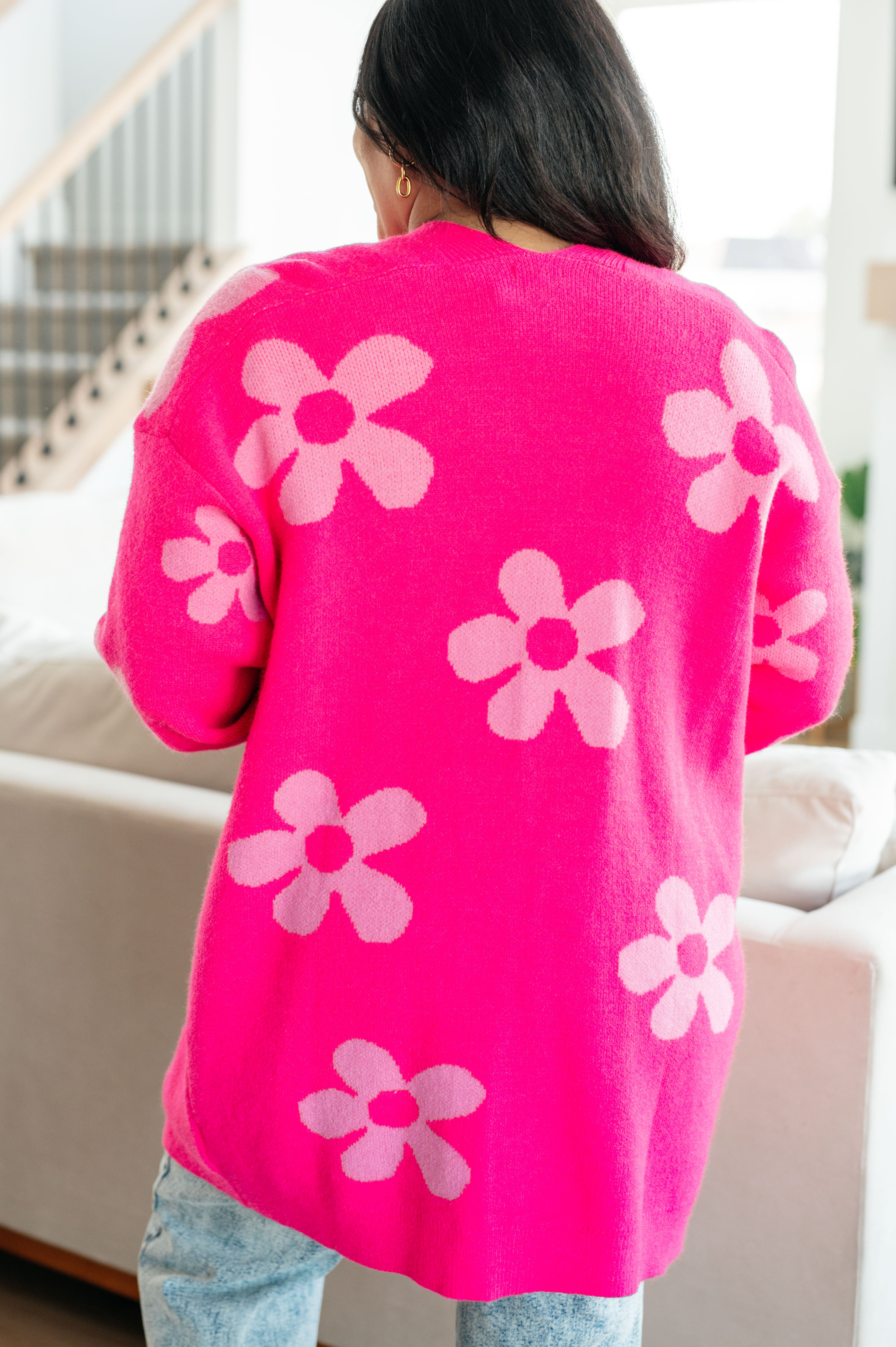 Fresh as a Daisy Cardigan in Pink