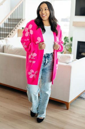 Fresh as a Daisy Cardigan in Pink