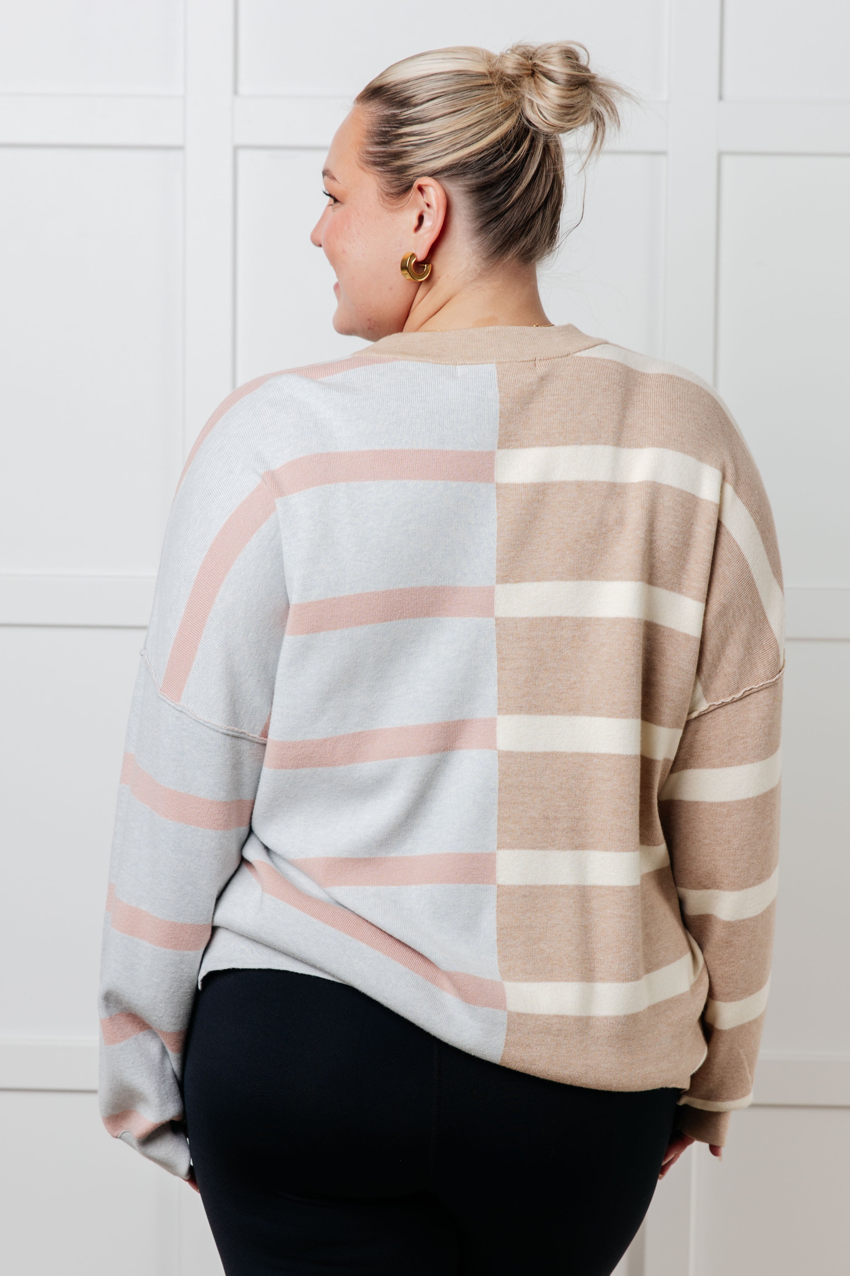 Artful Stripes Patchwork Sweater