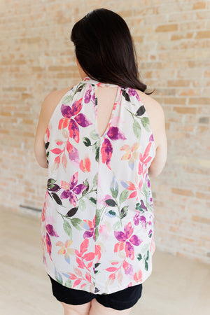 Touch of Elegance Floral Halter Blouse