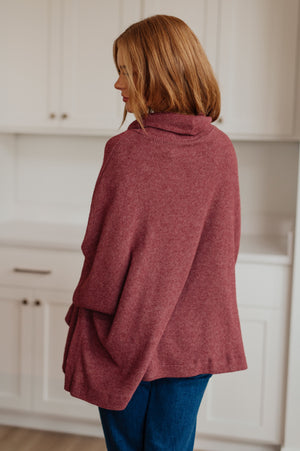 Unmistakable Style Cowl Neck Poncho