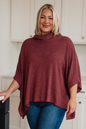 Unmistakable Style Cowl Neck Poncho