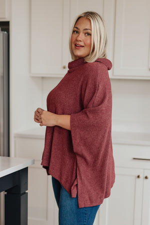 Unmistakable Style Cowl Neck Poncho