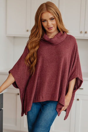 Unmistakable Style Cowl Neck Poncho