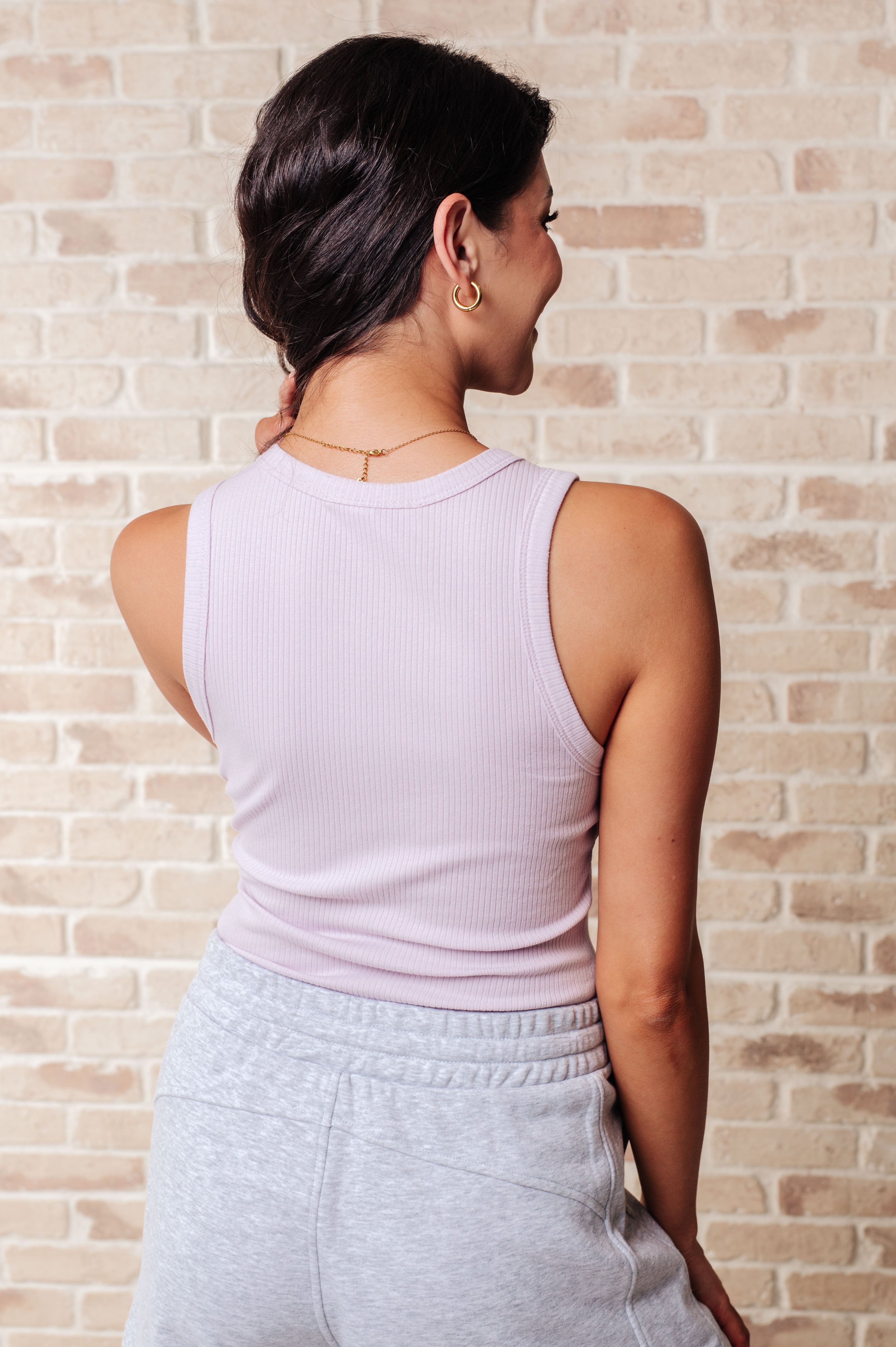 So Ready Ribbed Bodysuit in Lavender