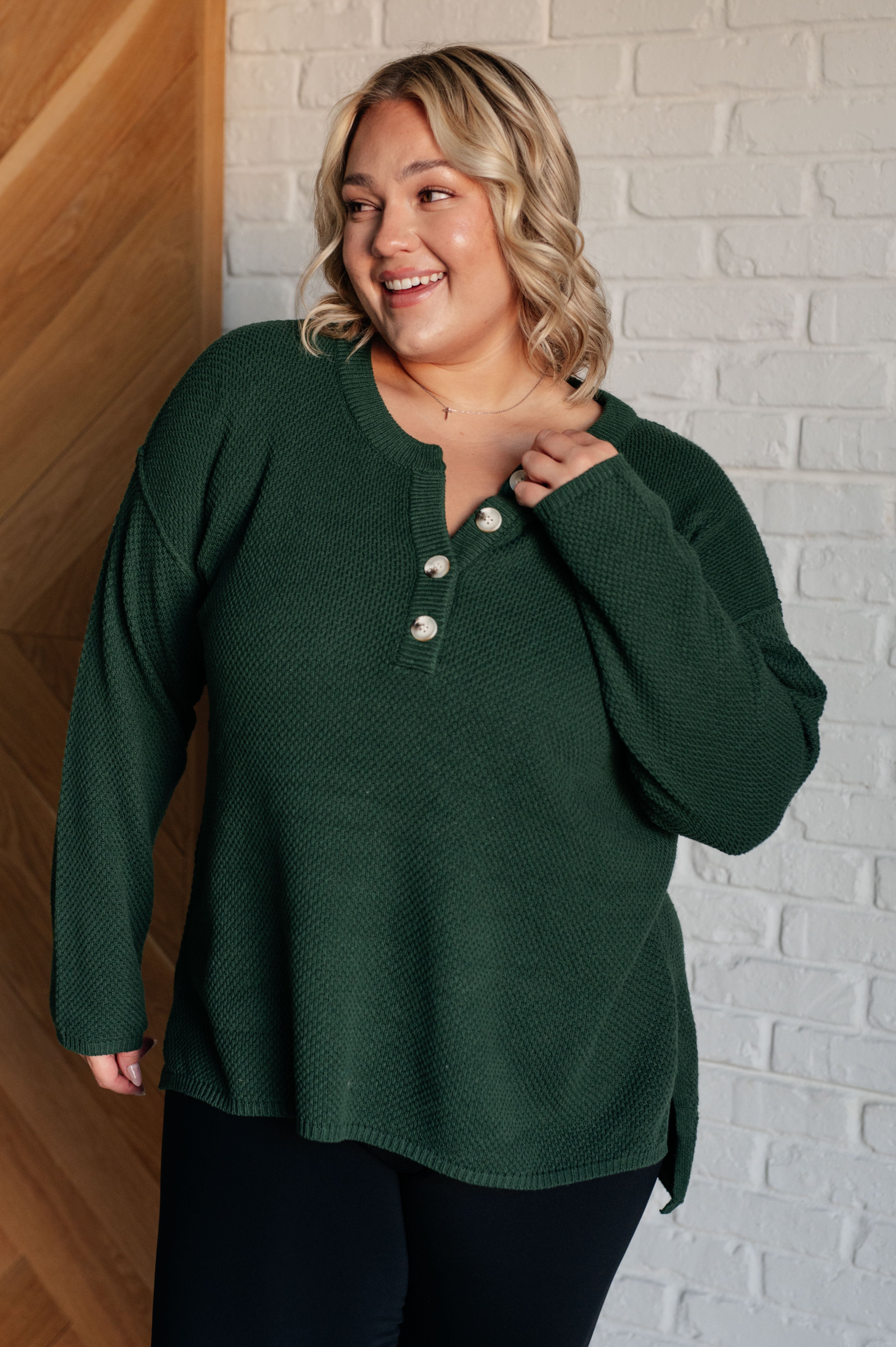 Everyday Ease Henley Sweater