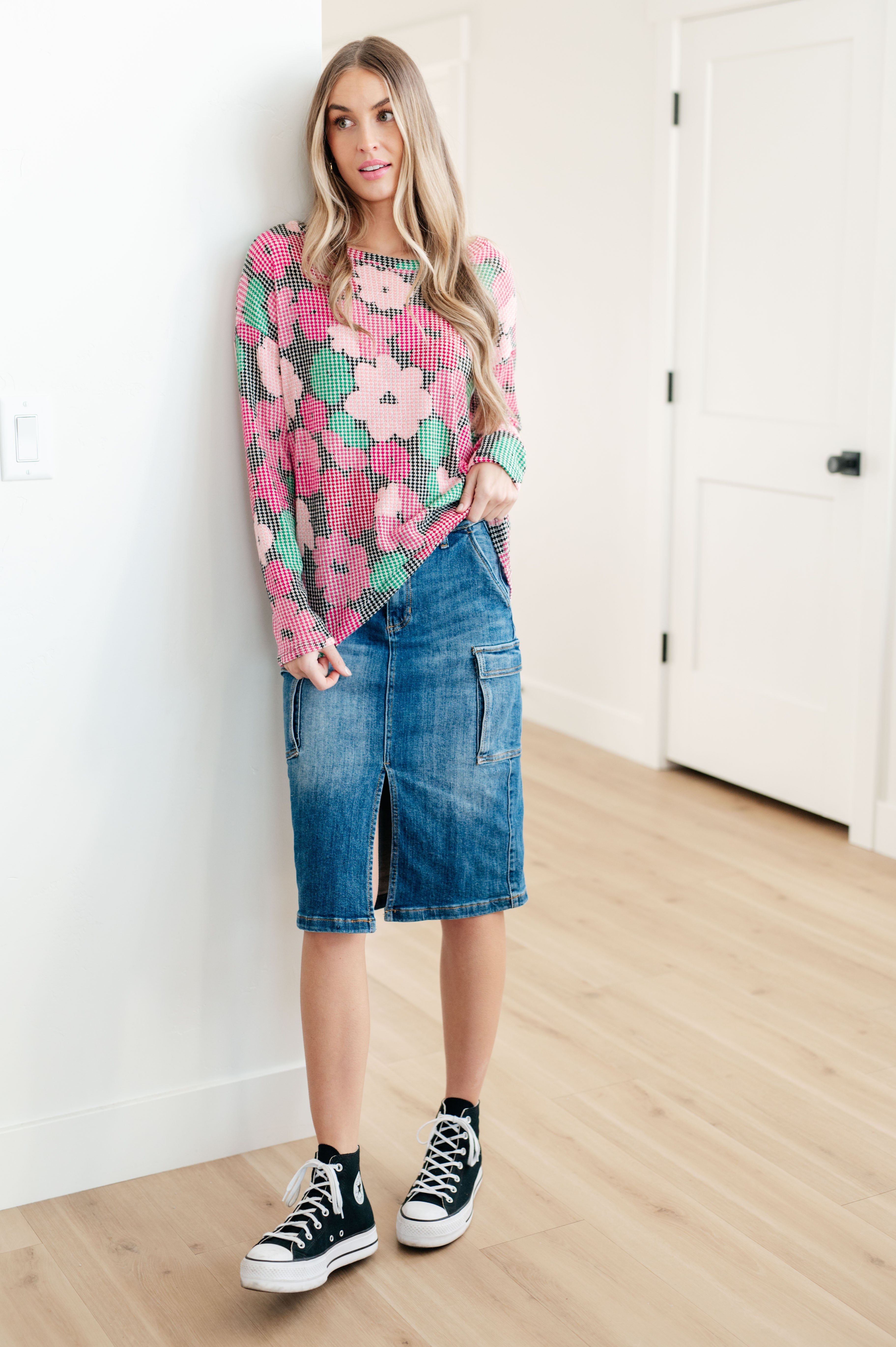 Too Cool Cargo Denim Skirt