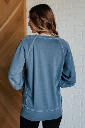 Head of the Class Sweatshirt in Dusty Blue