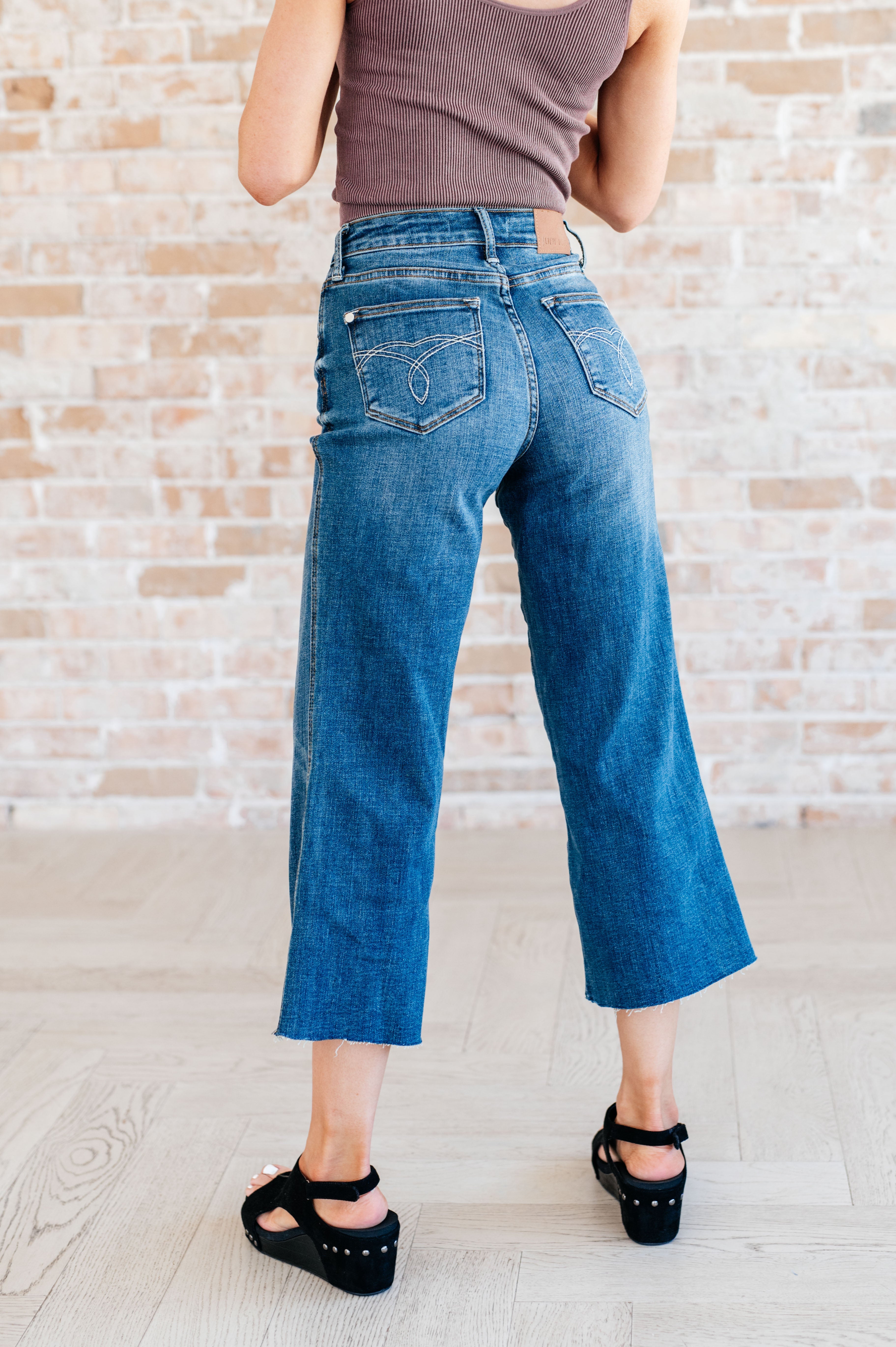 Katana High Rise Wide Leg Crop Jeans
