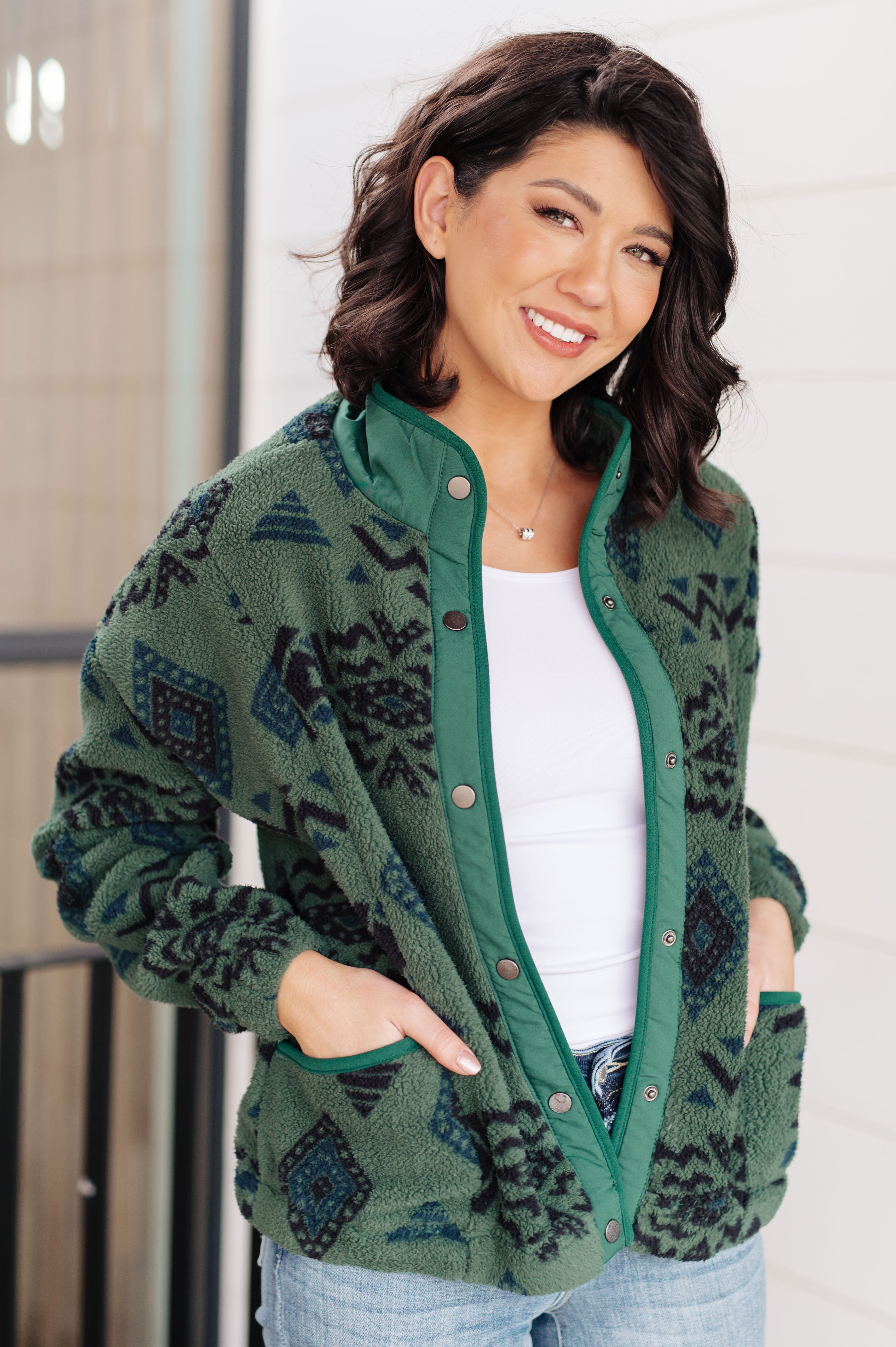 Geo Luxe Fleece Jacket