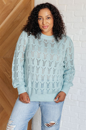 Lightweight Pointelle Knit Sweater